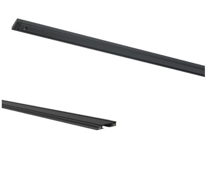 RIEL MAGNETICO SKYLINE NEGRO MACROLED 3M 48V CON ENDCAP